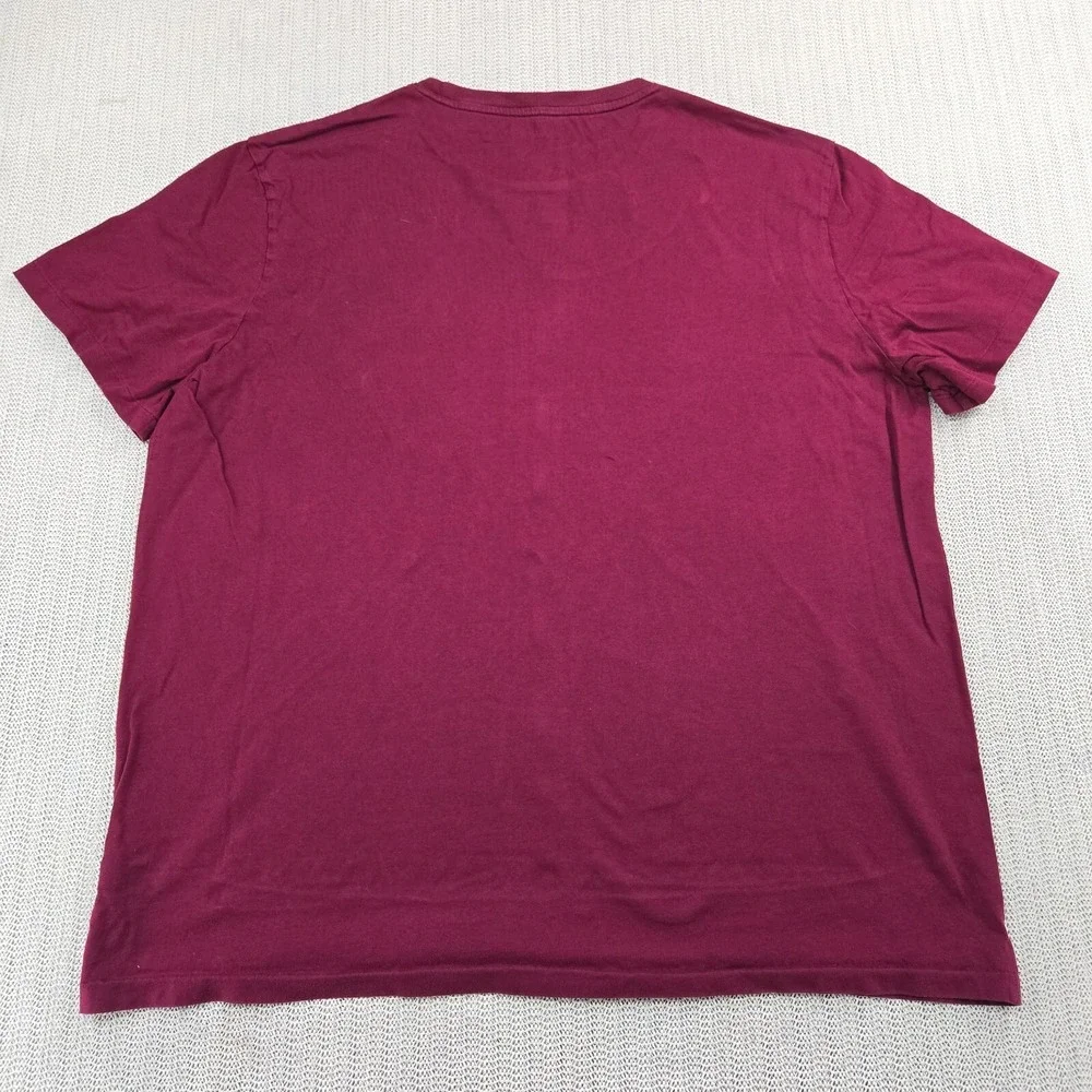 Polo Ralph Lauren Shirt Mens Extra Large Maroon Red Short Sleeve Green Pony Logo